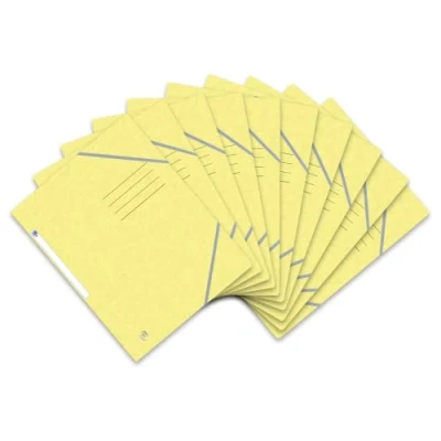 Image de Oxford Top File Lot de 10 chemises en carton ultra solides Jaune pastel Format A4