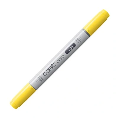Image de COPIC Ciao Y06, Yellow, marqueur twin avec une pointe moyenne et pinceau