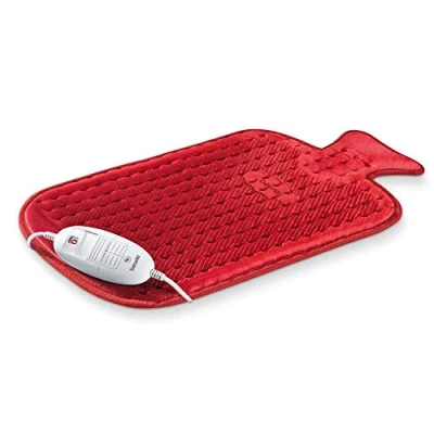Image de Beurer HK 44 Coussin chauffant électrique, en forme de bouillotte, 3 niveaux température, chauffage rapide, rouge