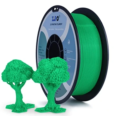 Image de ZIRO Filament de imprimante 3D PLA Basic Color Series 1.75mm 1kg (2.2 lbs), Précision Dimensionnelle +/ 0.03mm, Vert
