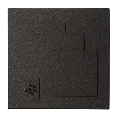 Image de Bi Office Black Squared Tableau d&#039;affichage en liège 45 x cm Noir