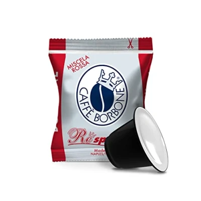 Image de Caffè Borbone café Respresso, Mélange Rouge 100 Capsules Compatibles avec les Machines à usage domestique Nespresso®*