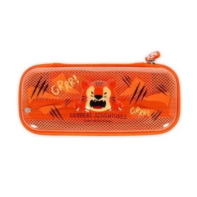 Image de Legami Trousse Wonderwow, Thème Tiger, 2 Compartiments et Porte Stylo intérieur, Compartiment intérieur avec Tissu en Maille, Fermeture à Glissière, 23 x 11 5 cm