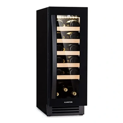 Image de KLARSTEIN Vinovilla Cave a Vin Encastrable, Armoire Vin, à une Zone, Caves de Vieillissement, Bouteilles Prosecco, Ecran Tactile, Mini frigo 5 22C, 50L, 20
