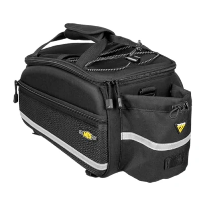 Image de Topeak MTS TrunkBag EX 2.0 Sac de vélo résistant à l&#039;eau avec côtés Extensibles et se Fixe Un Porte Bagages Sangles, Noir