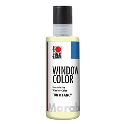 Image de Marabu 04060004872 Window Color Fun &amp; Fancy Peinture pour fenêtre à Base d&#039;eau Jaune Fluorescent 80 ML Amovible sur des Surfaces Lisses comme Le Verre, Les miroirs, carrelage et Film