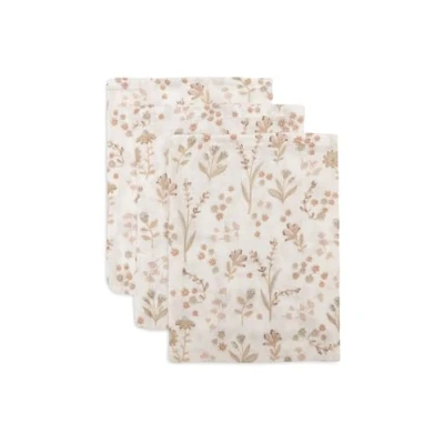 Image de Jollein Gant de Toilette Gaze Coton 15x20cm Bloomy 3 Unités