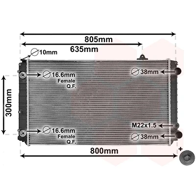 Image de VAN WEZEL *** IR PLUS 03002252 Radiateur du moteur AUDI: A8 D2