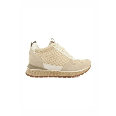 Image de Gioseppo Interna CON Estampado GEOMÉTRICO PUKE Baskets basses, Femme, Taille: 37, Beig Matière synthétique / textile
