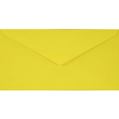 Image de Netuno 100 enveloppes longues jaunes DL 110x220mm 115g Sirio Color Limone colorées décoratives élégantes pour lettres invitations mariage Noël cartes de voeux documents