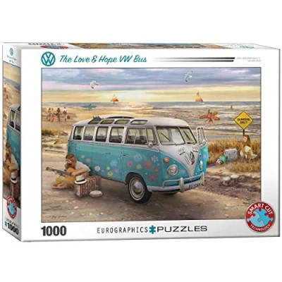 Image de Eurographics THE LOVE &amp; HOPE VW BUS Puzzle pour enfants, Taille: One Size, Multi coloured