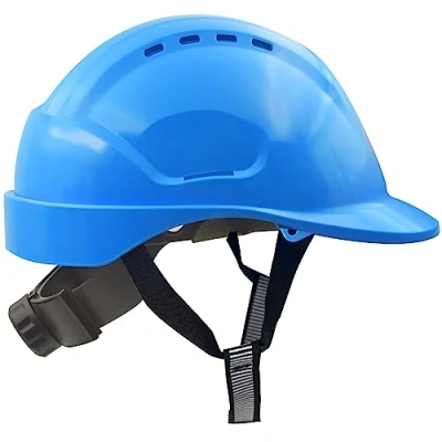Image de Mustbau Casque de Chantier EN397, Sécurité Construction avec Sangle 6 Points, 52 à 66cm Tour tête réglable, Très Respirant pour Hommes, Femmes Bleu