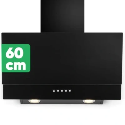 Image de Bomann DU 7607 G hotte aspirante sans tête, largeur 60 cm, silencieuse en verre, mode évacuation d&#039;air, 302 m3/h, murale/hotte de tête avec filtre, éclairage LED, noir