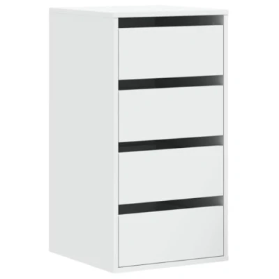 Image de vidaXL commode d&#039;angle blanc 40x41x76 cm bois d&#039;ingénierie, à tiroirs, classeur, armoire de 852861