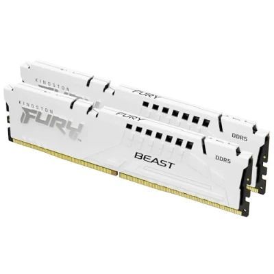 Image de Kingston FURY Beast White 32GB 6800MT/s DDR5 CL34 DIMM (Kit of 2) Desktop Gaming Memory KF568C34BWEK2 32