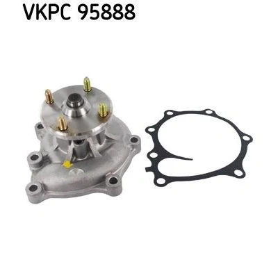 Image de SKF VKPC 95888 Pompe à eau avec joints goujon fileté Tôle d&#039;acier pour système dentrainement courroie trapézoïdale nervures HYUNDAI: Terracan