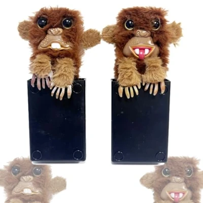 Image de UZKWYKYC 2024 Surprise Prank Monkey Toy, Jouet De Singe Farceur d&#039;halloween, Décorations d&#039;halloween Poupée Farce, 3 Modes Fonctionnement, 2pcs Singe, Cadeau Amusant