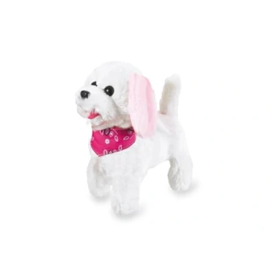 Image de Jamara 460341 RC Peluche Blanc/Rose 27MHz Remue sa Queue, museau, Bouge tête Chien Jouets,