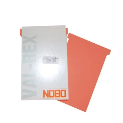 Image de Nobo, Lot de 100 fiches T pour planning, Indice 3, Orange, 2203009