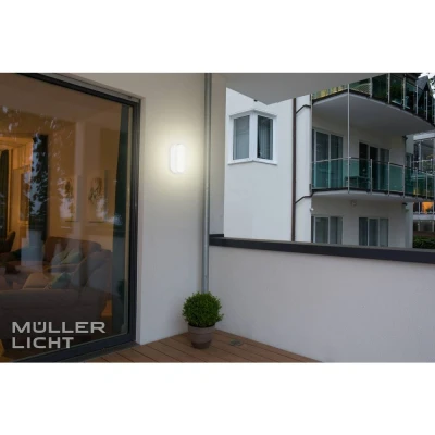 Image de Müller Licht Plafonnier à détecteur LED Ipsum, blanc, ovale