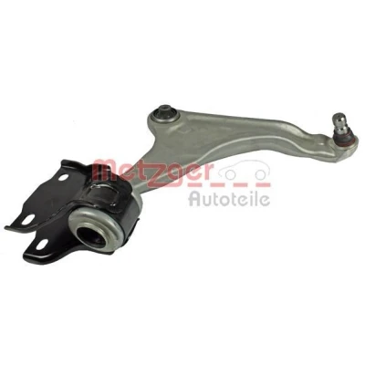 Image de METZGER 58092912 Bras de suspension KIT + avec rotule suspension, support en caoutchouc Essieu avant droit barre oscillant transversal
