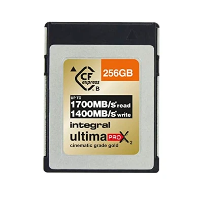 Image de Integral 256GB CFexpress Carte mémoire Type B 2.0 12K &amp; 8K RAW and 120 Conçue pour les caméras cinéma et appareils photo reflex vitesse d&#039;écriture élevée d&#039;au moins 1400MB/s
