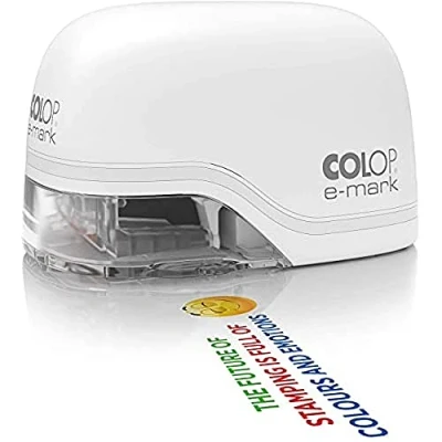 Image de COLOP e mark 600 dpi Blanc Portable Mobile Main Imprimante (600 mAh Li Ion Batterie, USB/Wi Fi) pour Multicolore Impression 1 Pièce