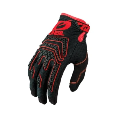 Image de O&#039;NEAL Gants vélo et Motocross MX MTB DH FR Descente Freeride Matériaux durables, Flexibles, Impression Silicone pour Une Bonne Tenue Gant Sniper Elite Adulte Noir Rouge Taille M