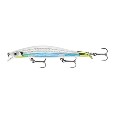 Image de Rapala Ripstop Matériel 2 Bavettes Leurre Pêche d&#039;eau Douce Profondeur de Nage 1.3 1.6m Taille 12cm / 14g Fabriqué en Estonie Albino Shiner Adulte Unisexe, Multicolore, Standard