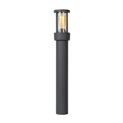Image de LUCIDE LORI Borne extérieur 1xE27 IP44 Détecteur Jour/Nuit Anthracite