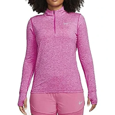 Image de Nike Performance W NK Element TOP HZ Tshirt à manches longues, Femme, Taille: Large, Active fuchsia/med soft pink heather/silver