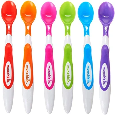 Image de Munchkin Cuillères Bébé 1er Âge Soft Tip, Lot de d’Apprentissage avec Manches Ergonomiques, Couvert Compatible Lave Vaisselle, Plastique sans BPA Pack 6