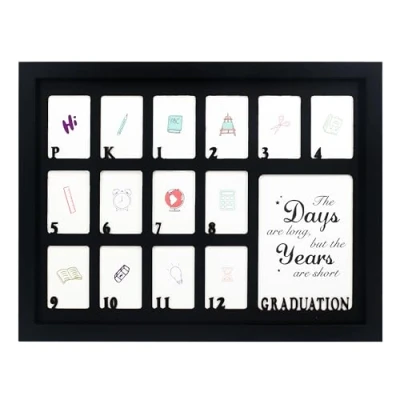 Image de GMFrames School Days Cadre photo Prek 12 ans scolaires 30,5 x 40,6 cm pour maternelle et à la 12e année Peut contenir 1 de 17,8 (13) 5 7 Noir