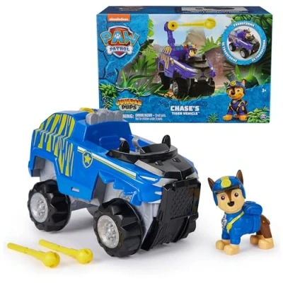Image de Paw Patrol Jungle Pups, véhicule tigre Chase, camion avec figurine d&#039;action de collection, jouets pour enfants garçons et filles à partir 3 ans