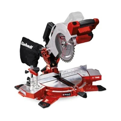 Image de Einhell scie à onglet sans fil TE MS18/210 Li Solo Power X Change(18V, 3.000 trs/min, lame Ø210xø30mm de scie, tête inclinable, livré avec sac poussière)Livré Batterie ni Chargeur