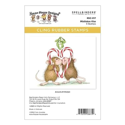 Image de Spellbinders Lot de tampons en caoutchouc étirable Motif gui