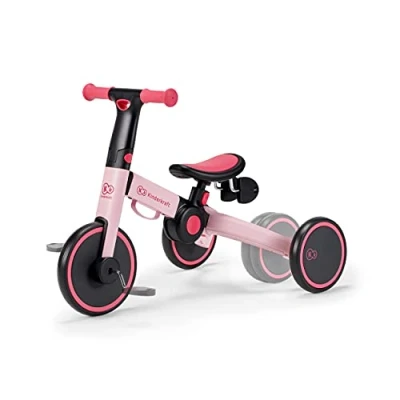 Image de Kinderkraft 4TRIKE Tricycle 3en1, pliable, Vélo sans Pédales, Bébé, Mini Draisienne, Trotteur, Selle réglable, Trois Roues, De 12 mois à environ 5 ans, 25kg, Rosa