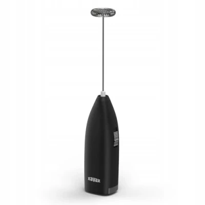 Image de XAVAX Mousseur à lait électrique (Batteur lait, acier inoxydable, avec piles, électrique, multifonctionnel) couleur noir