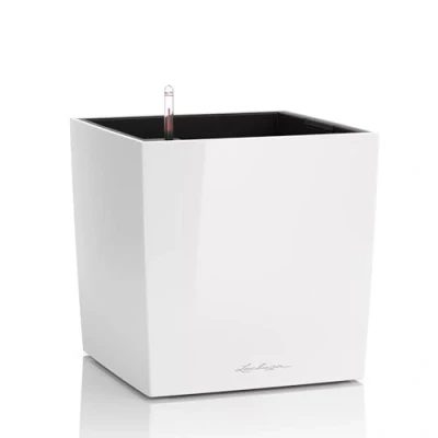 Image de Lechuza Pot de Fleurs d&#039;Interieur Premium Cube Réserve d&#039;Eau Intégrée Coloris Blanc 30 x cm