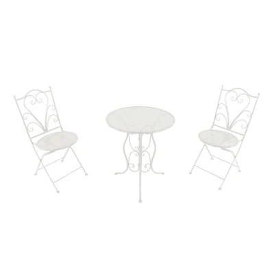 Image de AXI Eloise Table et Chaise Bistrot, 2 Chaises 1 Table, Ensemble Bistro Extérieur Blanc Cassé Salon de Jardin