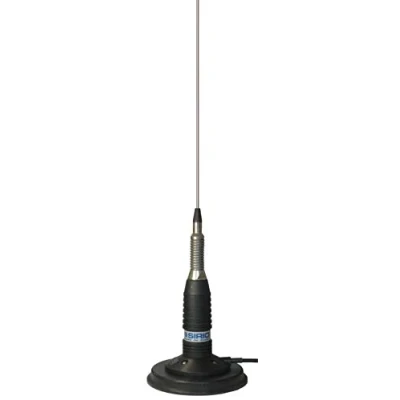 Image de Sirio antenne ML 145 Mag avec Base magnétique diamètre 125 mm, CB véhicule, fréquence 27 28,5 MHz, Puissance maximale 900 W (CW) Short Time, INOX/Noir, Hauteur 1,42 m, câble 3,6 m