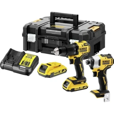 Image de DEWALT DCK2062D2T QW Batterie combinée 18 V/2 Ah (2 pièces) Noir/Jaune
