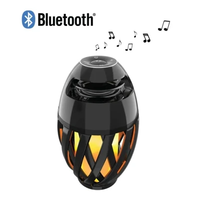 Image de Lexibook Decotech Enceinte Bluetooth Stéréo effet Flamme LED usage intérieur et extérieur sans fil batterie rechargeable noir/jaune BTL075