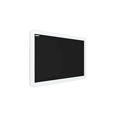 Image de ALLboards Tableau à Craie Noir avec Cadre en Bois Blanc Style Smartphone 90x60cm, pour Ecrire