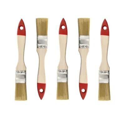 Image de HARDY WORKING TOOLS M7 Set de pinceaux 25mm plats 5 pièces Largeur : 1 pouce PCS Kit brosses à peindre avec manche en bois Série *30* A0200 300510