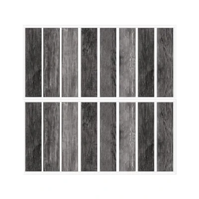 Image de Sticker Géant Repositionnable Planches de Bois Immitation Effet Gris