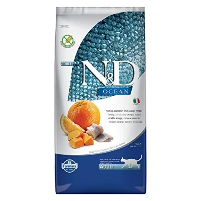 Image de N&amp;D Ocean nourriture pour chats Hareng et citrouille 5 kg