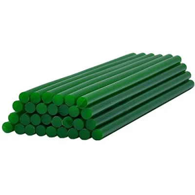 Image de EKKJNQ Lot de 30 bâtons colle chaude colorés pour pistolet à 7 x 200, 11 200 mm (vert foncé mm)