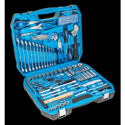 Image de Hogert Technik HT1R439 Coffret outillage 131 10 (3/8&quot;), 12,5 (1/2&quot;), 6,3 (1/4&quot;)