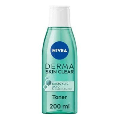 Image de NIVEA Derma Skin Clear Toner (200ml), Cleansing and Hydrating Toner, Salicylic Acid Enriched with Niacinamide to Rebalance the